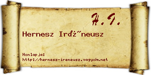 Hernesz Iréneusz névjegykártya